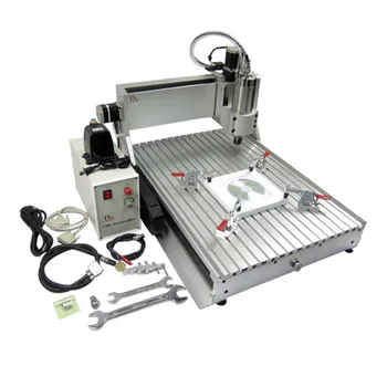 

LY CNC Router 6040Z-VFD 1500W water cooling spindle with Ball screw and limit switch for metal engrvaing