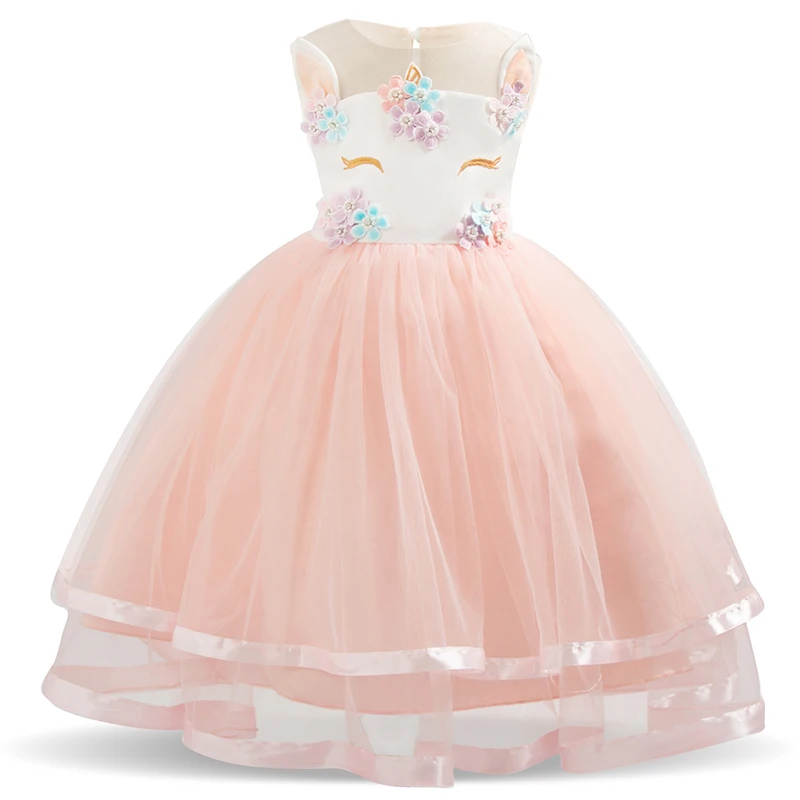 

Fancy Baby Girls Unicorn Dress Costume Tutu Princess Birthday Party Dress Up Children Kids Carnival Children Clothes 3 6 8 Years