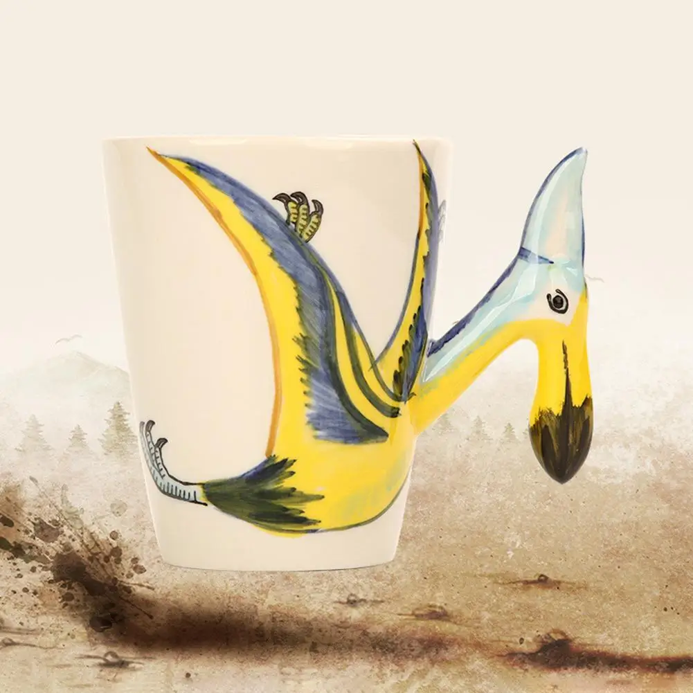 

30# Creative 350ML 3D Dinosaur Design Hand-painted Ceramic Water Cup Creative Coffee Tea Mug