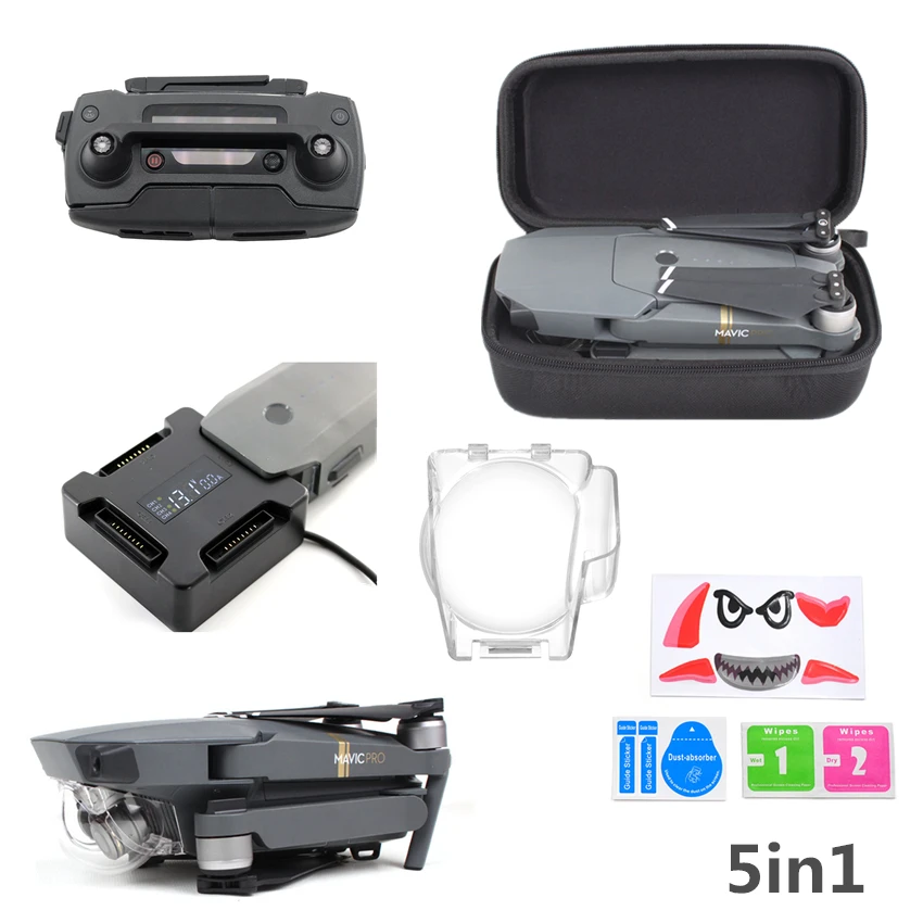 

Sunnylife Mavic Pro Accessories Gimbal Lens Case Remote Control Joystick DJI Mavic Pro Drone Bag Intelligent Battery Charger