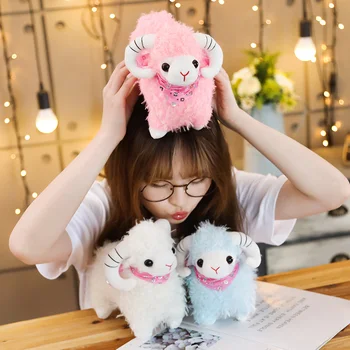 

New Creative Lovely Scarf Sheep Plush Toys Stuffed Soft Cute Mini Sheep Dolls Wedding Dolls Gift For Girls/Children