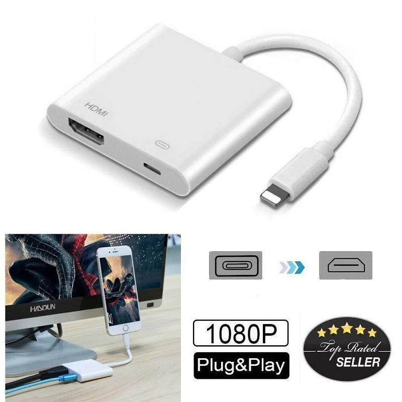

1080P HDMI Cable For Lighting Male To HDMI Female Cable HD AV Adapter Cable Support IPad Ipod IPhone IOS