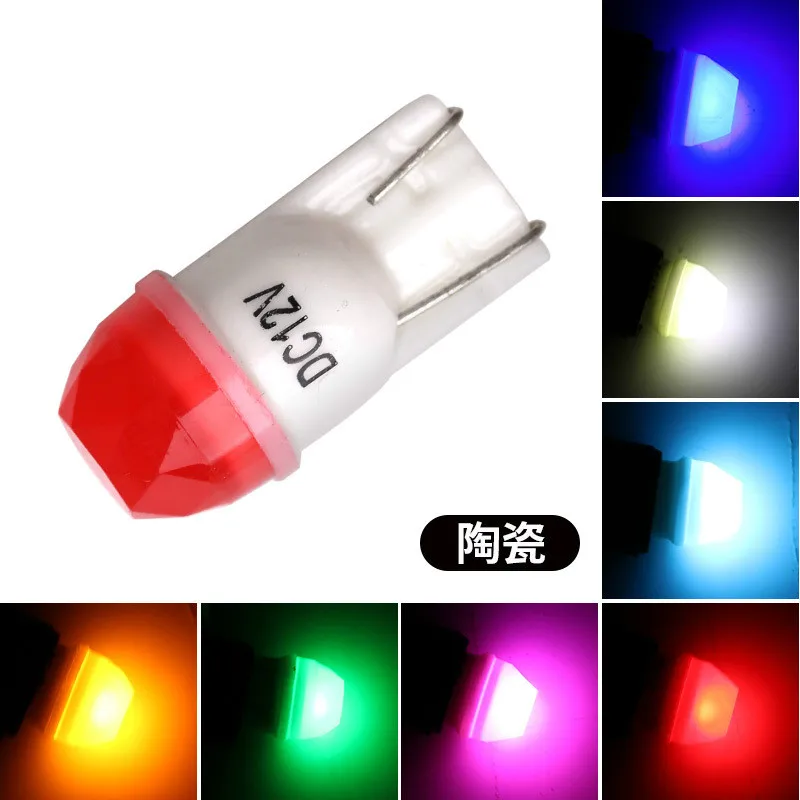 

100pc T10 W5W LED Bulb 3D Ceramic High Temperature Resistant Diamond Car Accessories Clearance Lights Reading Lamp 12V White