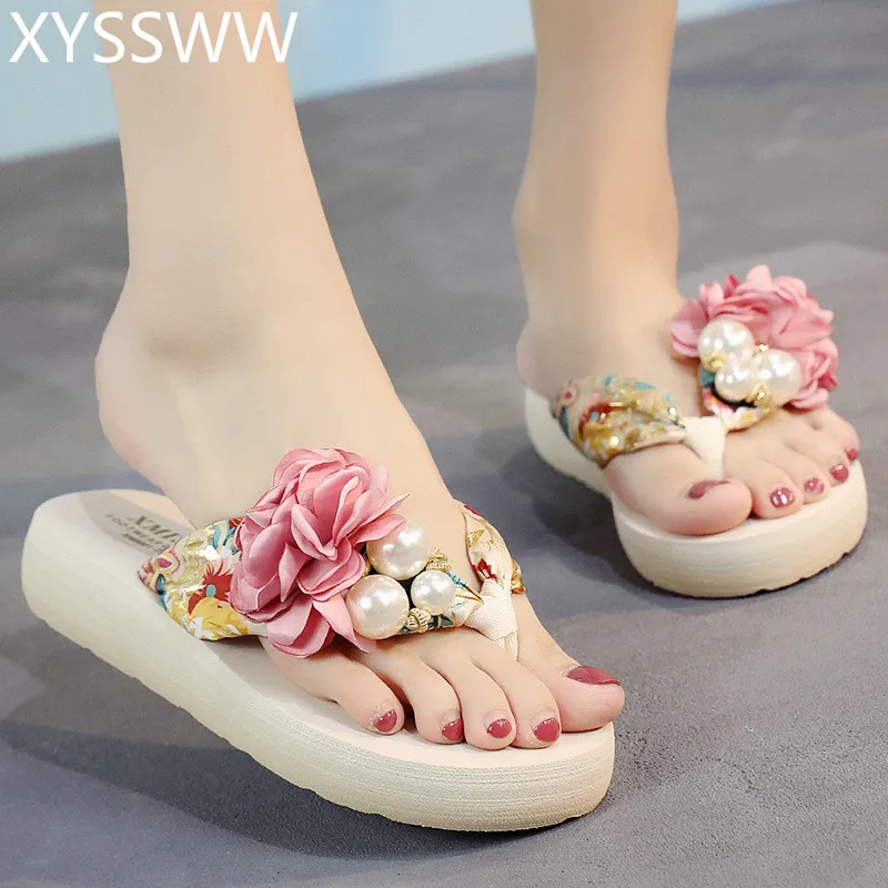 Fashion women Beach Flip Flops Summer Sandals Slip Resistant Flip flops