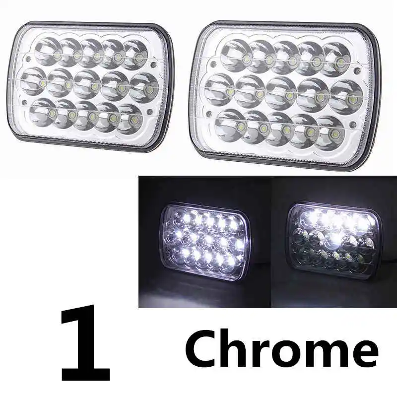For Jeep Cherokee XJ 1984 to 2001 lamps 5x7  INCH led truck front headlight 6x7Inch square LED headlamp daymaker for jeep XJ.Fjpg_