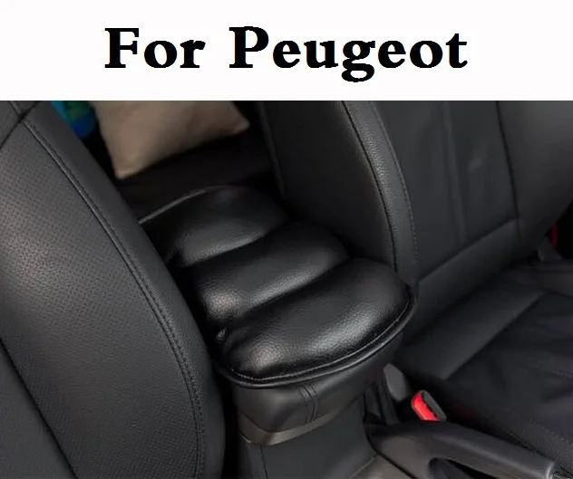 

2017 auto Car Armrests Center Console Seat Pad Soft PU Mats Cushion Cover For Peugeot 308 GTi 4007 4008 407 408 508 607 iOn RCZ
