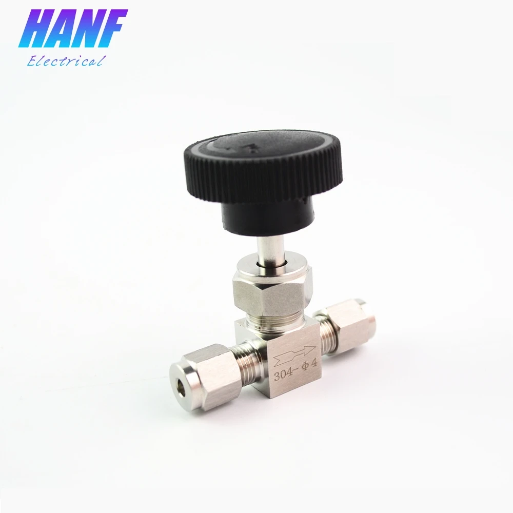 1 шт. BSP интегральный игольчатый клапан капота " OD 4 мм контроль потока пластиковая ручка фитинг трубы прямой узор SS304