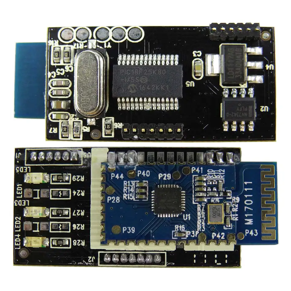 2018 البسيطة Elm327 بلوتوث OBD2 V1.5 سيارة التشخيص أداة ELM 327 V 1.5 التشخيص ماسحة لنظام أندرويد الحقيقي PIC18F25K80 رقاقة