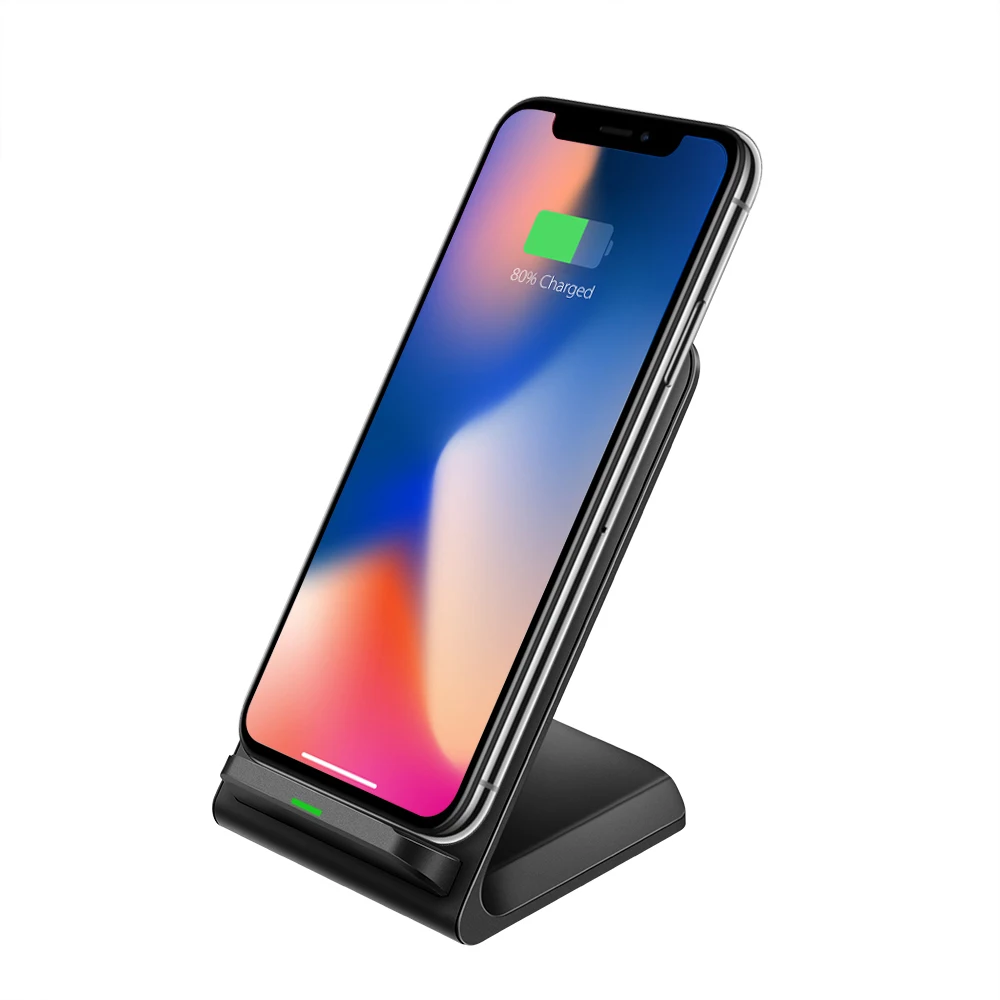 

Wireless Charger Dock Station Stand Qi-Enabled Devices 10W Non-slip Fast Charging for iphone 8 8Plus X for Samsung Galaxy S8