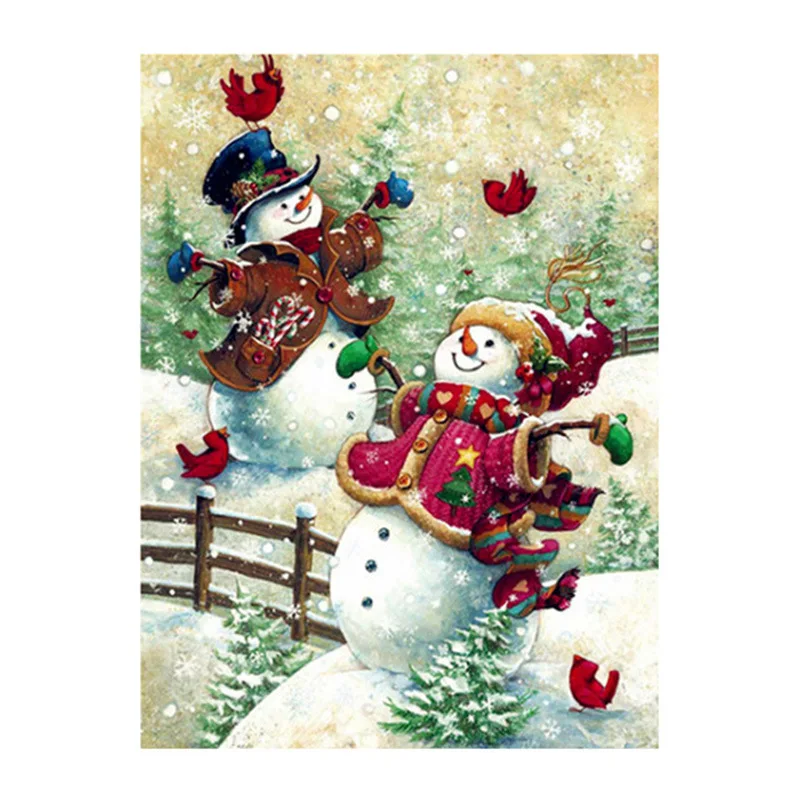 

Snowman Diamond Painting Full Square Diamond Embroidery Picture Of Rhinestones Mosaic Wall Decor Christmas