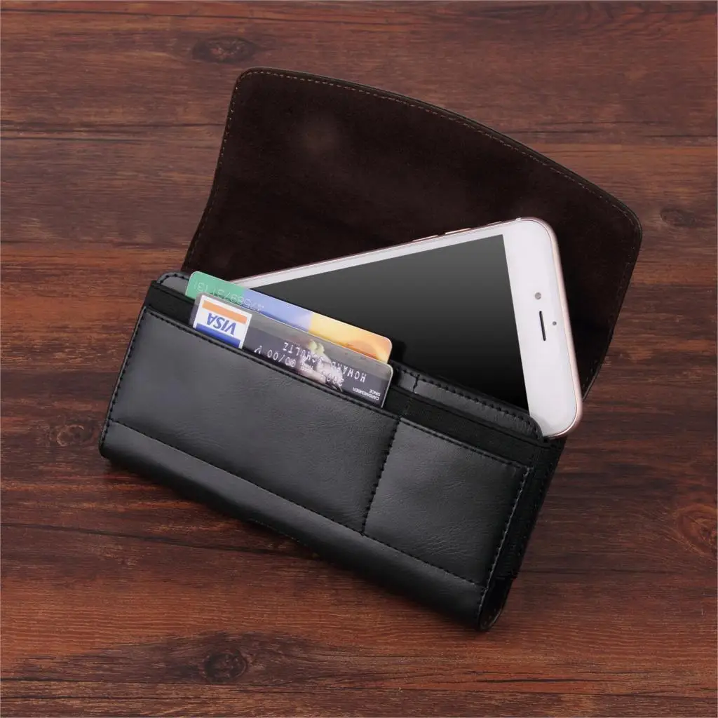 Universal Belt Clip Phone Pouch Leather Case For Oneplus 6T 6 5T 5 3T 3 X 2 One A6013 A6000 A5010 A5000 Cover With Card Slot | Мобильные