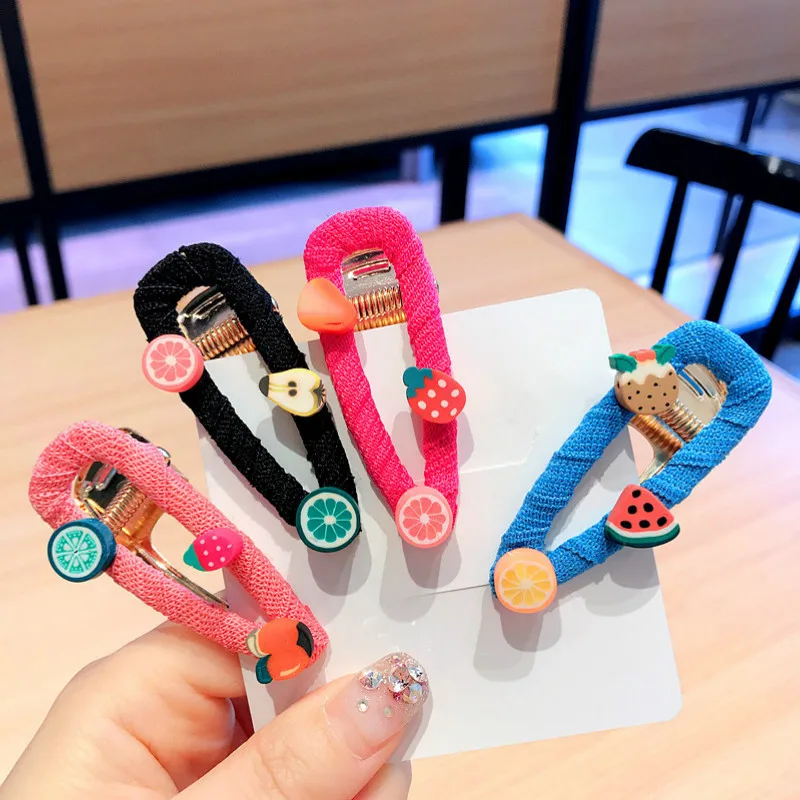 

2019 New Korean Style Hair Clips Spring Summer New Cute Color Fruit Watermelon Hair Pins for Girl Women Hair Accessories