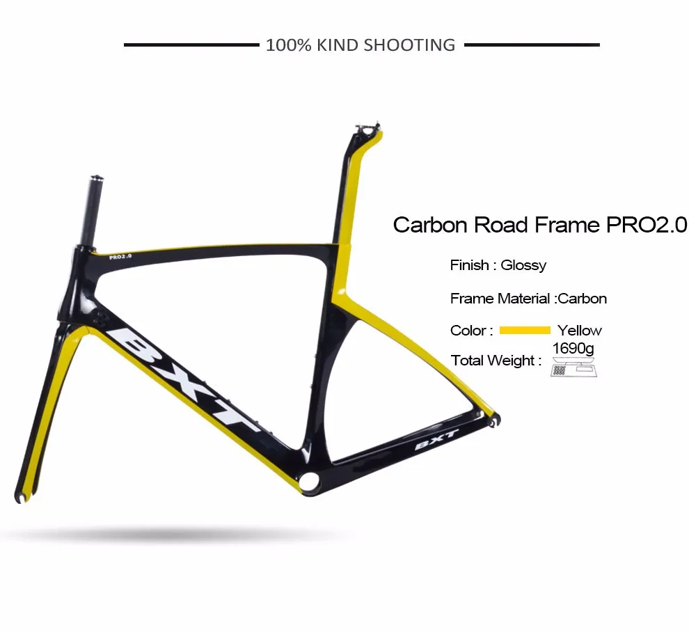 Top BXT 2018 Full Carbon bicycle frame matte/glossy 5 color super light DI2 Frame+Fork+headset X brakes road carbon bike frame parts 6