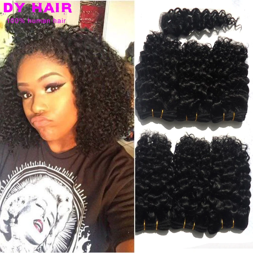 Sexy Mujeres Corto Estilo De Pelo Virginal Peruano Afro Rizado Rizado Natural Del Pelo Negro 8 Pulgadas Corto Rizado Paquetes De Pelo Con Cierre Hair Hair Straighterhair Straightener Rotating Barrel Aliexpress