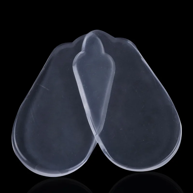 Soft Silicone O&X Leg Orthotic Heel Cushion Transparent Gel Shock Cushion Insole Increased Plantar Foot Care Half-Height HG-002