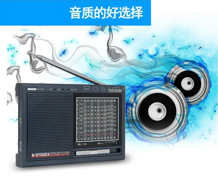 Tecsun/Desheng R-9700DX Двойное преобразование высокой эффективности 12-band стерео радио Высокое качество Розничная