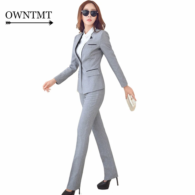 Women business Suits 2017 Fashion Women's Pants Suit slim
