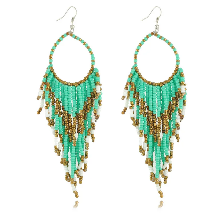 Bohemian Colorful Handmade Beads Earrings