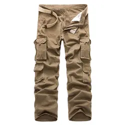 Litthing мужские брюки-карго джоггеры повседневные хлопковые камуфляжные с карманами военные прямые тактические брюки плюс размер 31-40