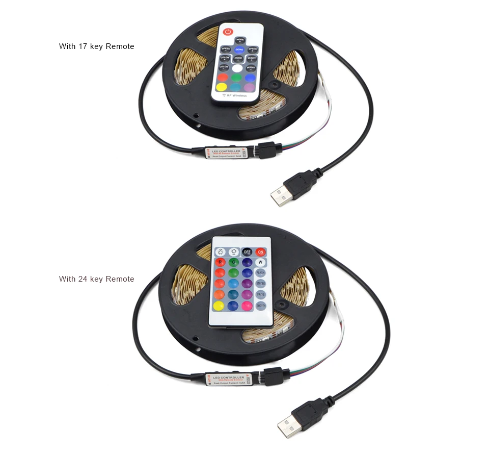 USB Светодиодная лента Подсветка лампа лента 5 в RGB 1 м 2 м 3 м 4 м 5 м 30 светодиодный s/M смещенное освещение Настольный плоский экран ЖК-телевизор HD ТВ монитор ПК