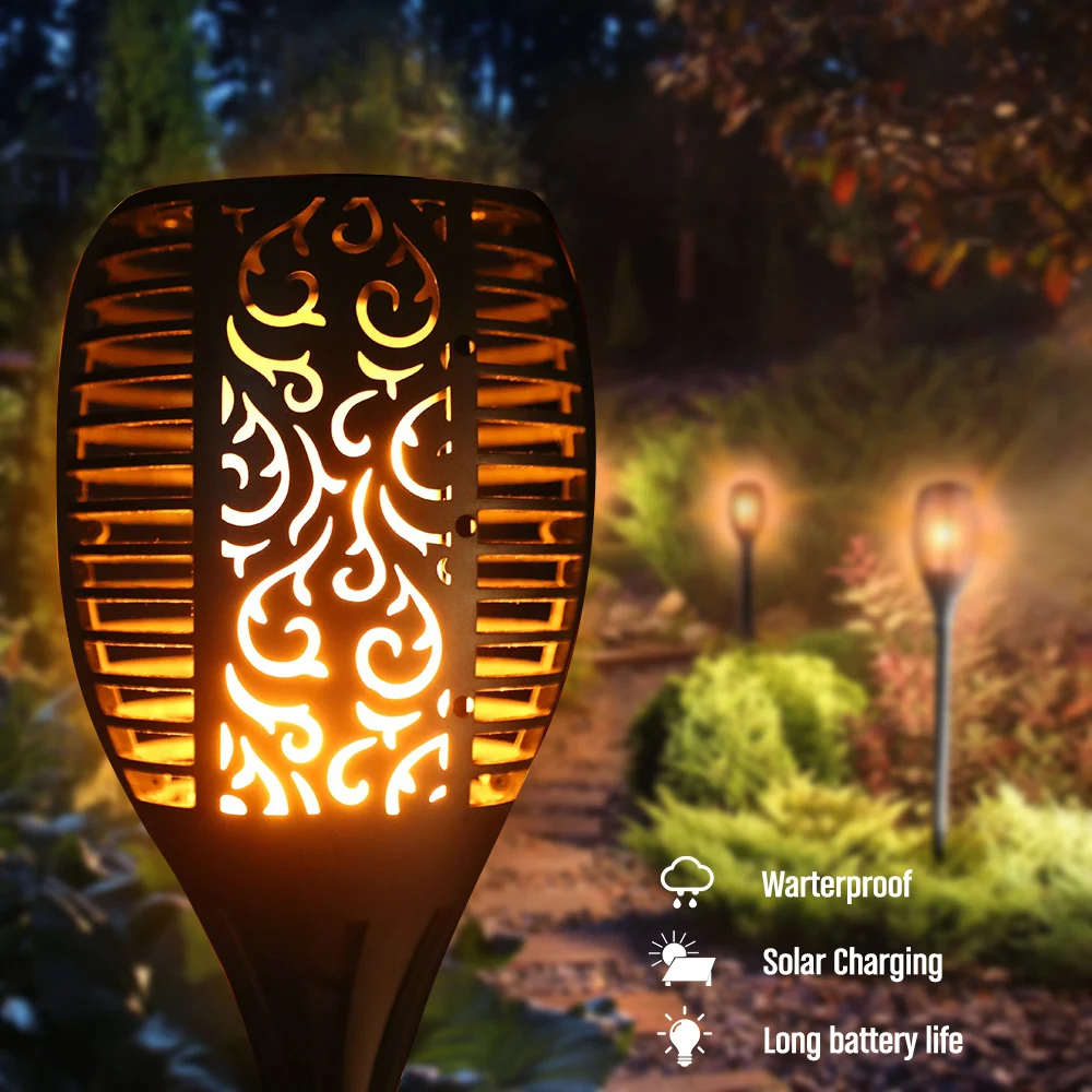 

2018 New LED Solar Promotion Waterproof Flickering Flame Torch Light Outdoor Landscape Decoration Lighting Lamp