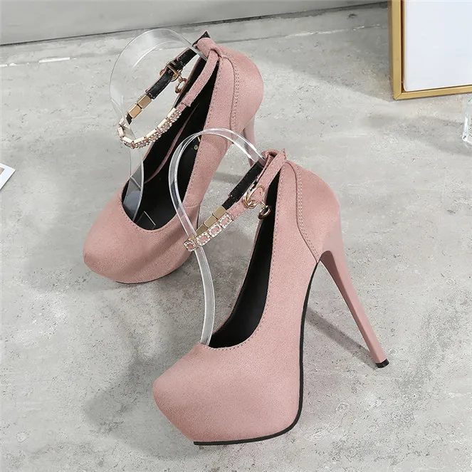 Пикантные стразы; туфли-лодочки на платформе и каблуке; женская обувь на высоком каблуке; женская свадебная обувь; Свадебная обувь; Цвет Черный; Каблук 12, 14 см - Цвет: pink 12cm