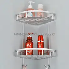 1 шт. алюминиевый двойной уровень полка для ванной комнаты настенный на болтах душ Шампунь мыло полка для косметики