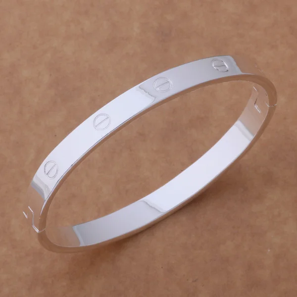 

AB098 Trendy wholesale silver bracelet, 925 silver fashion jewelry circle /csxalkea agyaiyfa