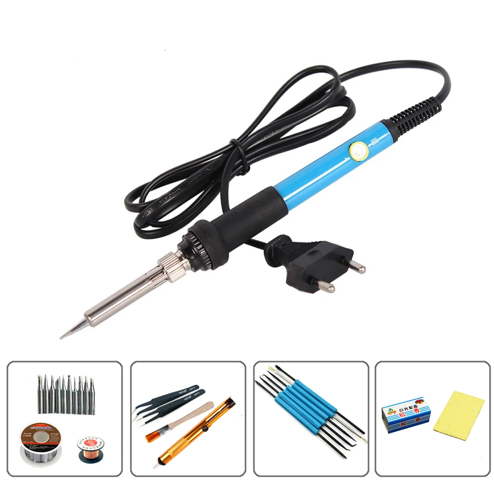 Electric Soldering Irons Welding Soldering Iron Tool With 5pcs Iron Tips Mini Handle Heat Pencil Soldering Iron 60W Tweezers Electric Soldering Irons Welding Soldering Iron Tool With 5pcs Iron Tips Mini Handle Heat Pencil Soldering Iron 60W Tweezers