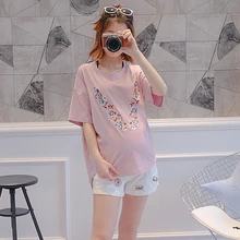 2017 autumn 100% cotton maternity clothes maternity t shirt tops maternity hoodie sweater for pregnant