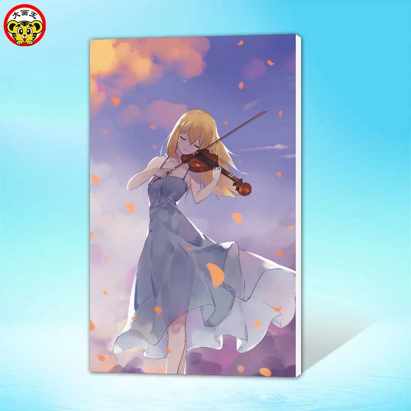 

painting by numbers art paint by number home decor painting April is your house Yuanxun Anime Manga lies Anime