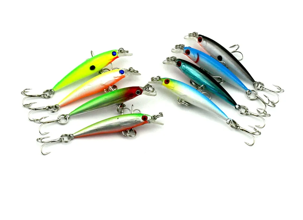 

2016 Mini Minnow Lures Fishing Lures 8 colors 50mm/2.1g Fishing Tackle 8pc/Lot fishing bait