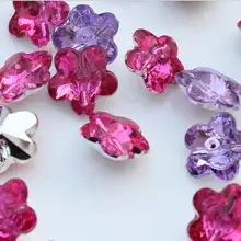 250 шт заостренные граненые Чешские кристаллы розовый и Лавандовый Подсолнух пуговицы бусины с подложкой из фольги 14 мм D25