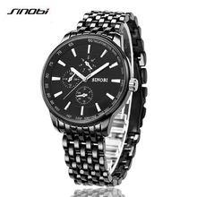 SINOBI 2017 Watch Men Quartz-Watch Luxury Full Steel Men’s Watch Waterproof Clock Men Relogio Masculino Fashion Erkek Saat G42