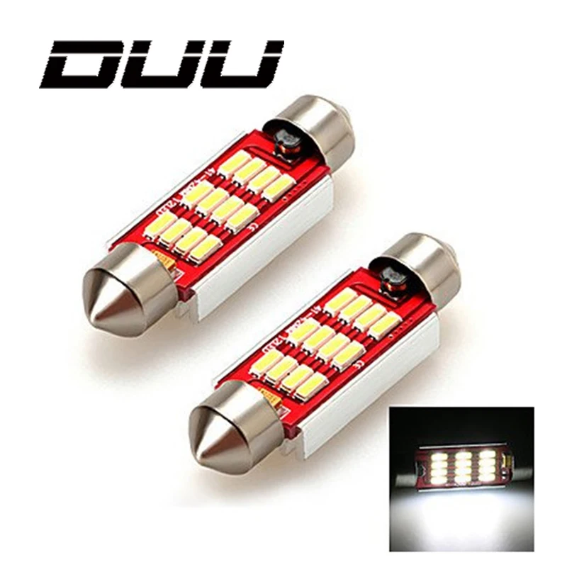 DUU Led Car Reading Light Bulb Kit Universal 31mm 36mm 39mm 42m Super