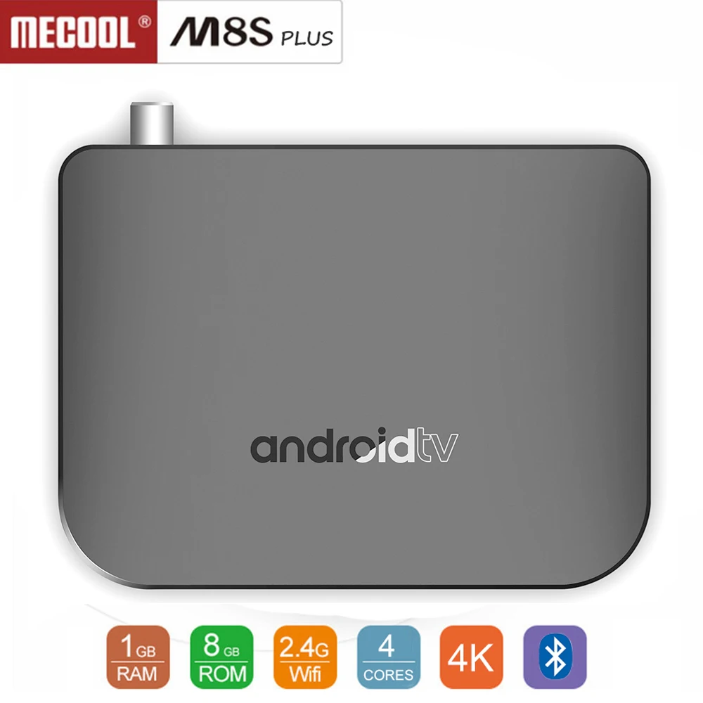 

MECOOL M8S Plus DVB - T2 / T TV Box Amlogic S905D Android 7.1 1GB RAM + 8GB ROM 2.4G WiFi 100Mbps BT4.1 Support 4K H.265