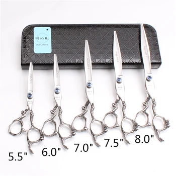 

5.5" 6" 7" 7.5" 8" 440C AQIABI Pets Hair Shears Hairdressing Scissors Cutting Shears Regular Scissors Human Hair Scissors A9006