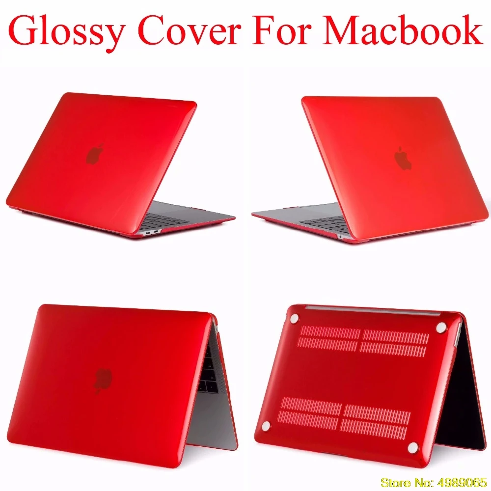 Чехол для Macbook Air 11 6 блестящий чехол прозрачная крышка протектор экрана 12 Retina 13 Pro 3