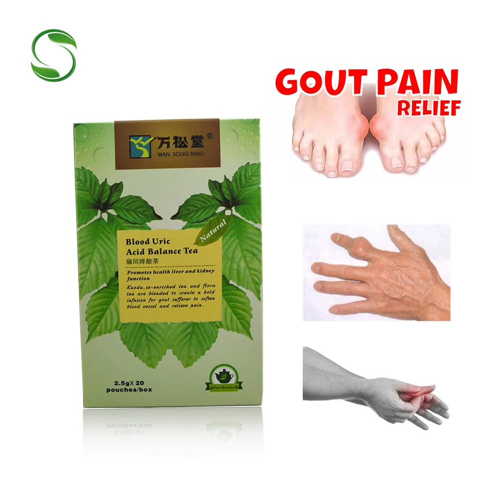 

40 pcs/2 Packs Blood Uric Acid Balance Tea for Joint pain edema inflammation Gout Treatment Reduce fat pure natural herbs Tea