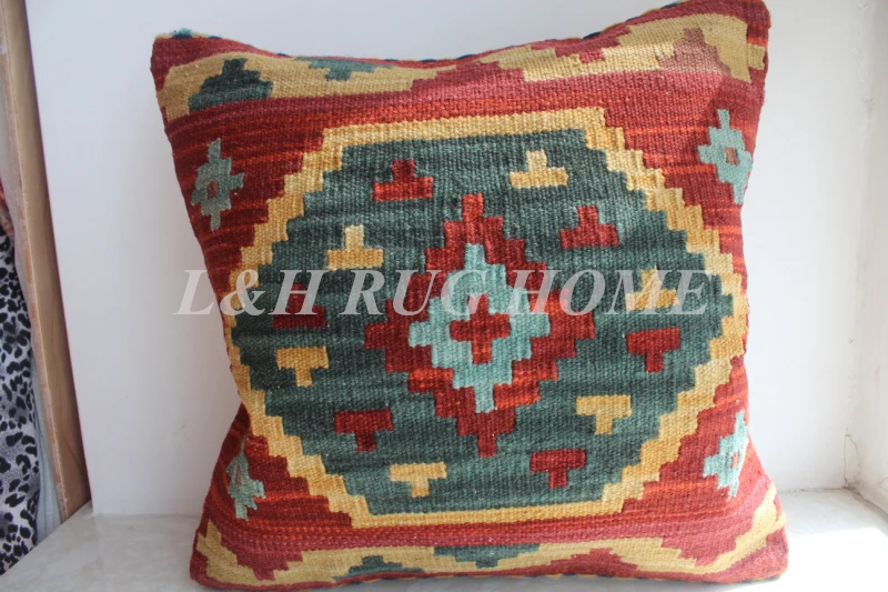 

Free Shipping 45x45cm (18"x18") handmade Kilim Woolen pillow, Turkish pillow cushion, Romantic exotic style, NO INSERTION