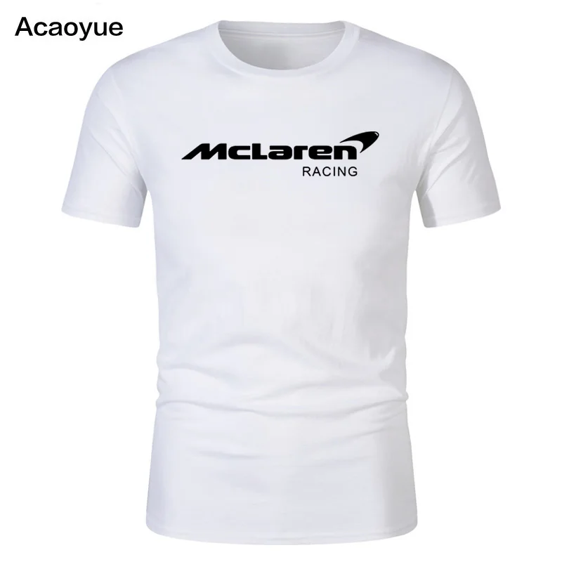 2019 Acaoyue хлопок McLaren футболки команда F1 знак символ печати короткий рукав Футболка