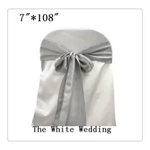 100 стул оптом банты Серебряное кресло створки Китай 7 ''x 108''