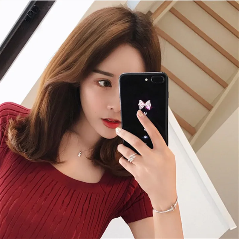Для Huawei P8 P9 P10 Plus P20 Lite pro selfie P Smart Блестящий женский милый мягкий чехол со стразами