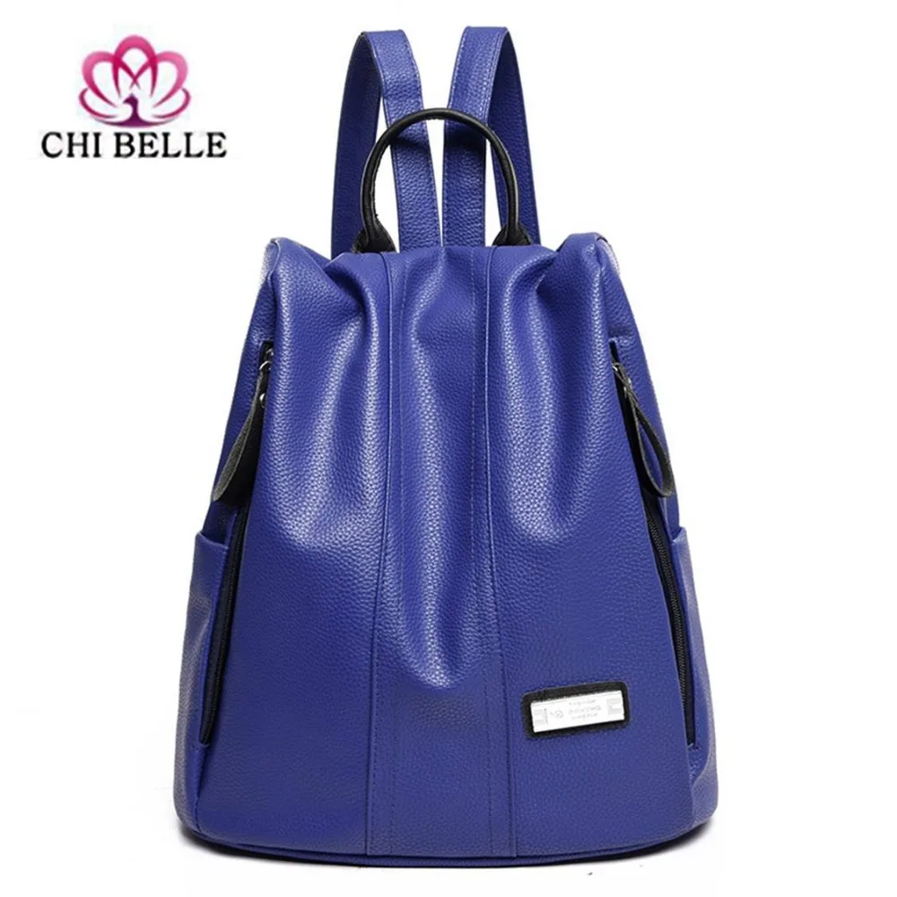 The new spring and summer 2017 fashion litchi grain backpack Europe and the United States version