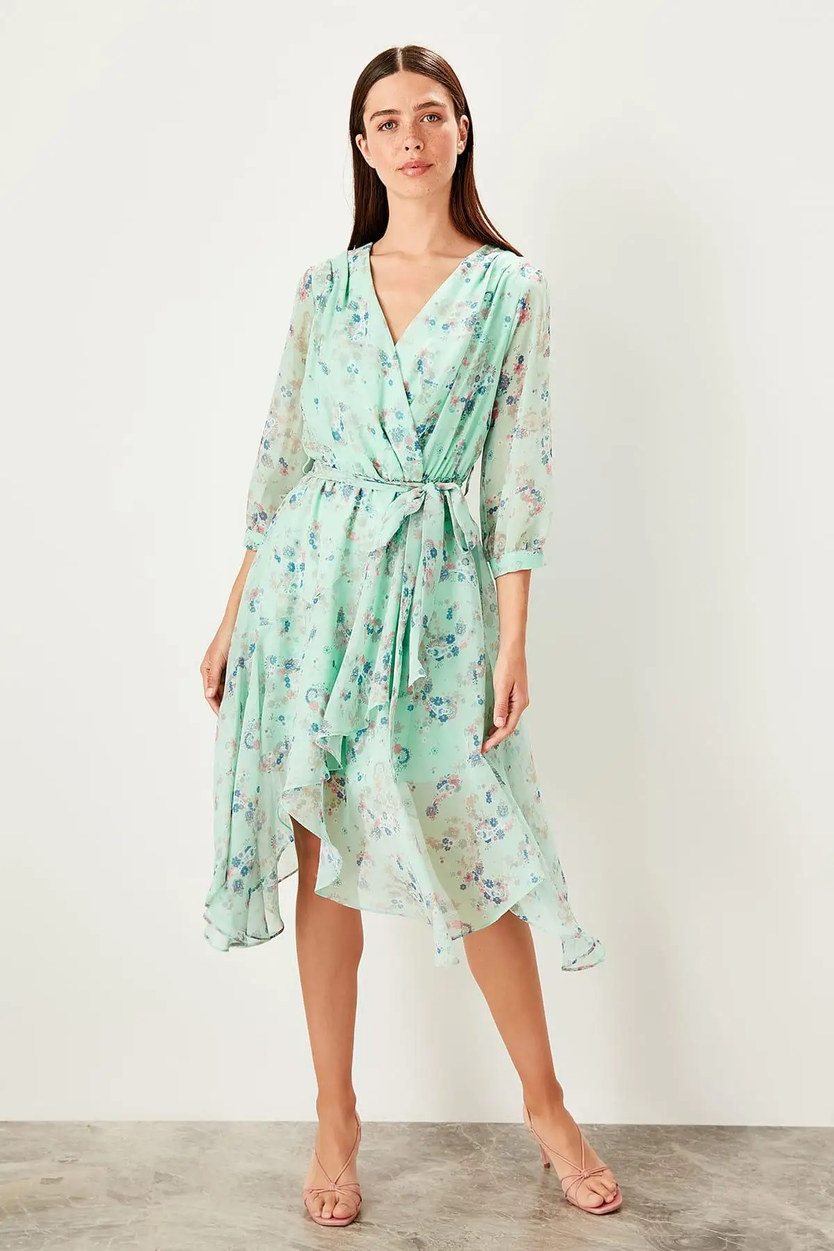 Trendyol Мятное платье со шнуровкой TWOSS19XO0114|Платья| |
