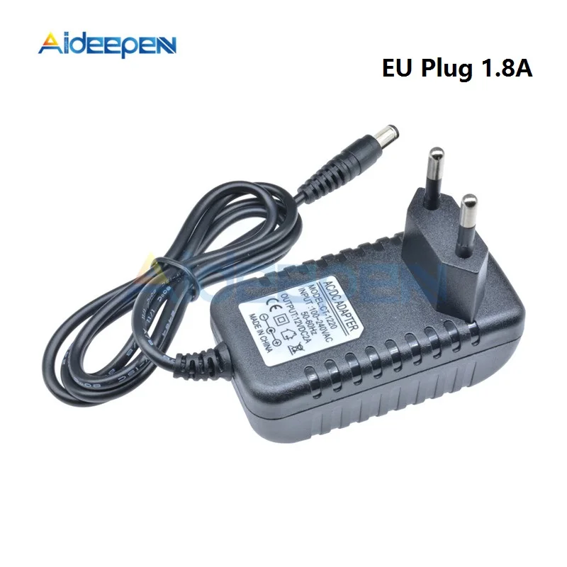 ЕС и США драйвер plug адаптер AC110V 220V переменного тока в постоянный 12В 2A 1.8A 5,5*2,1 мм, 1 шт - Цвет: EU Plug 1.8A