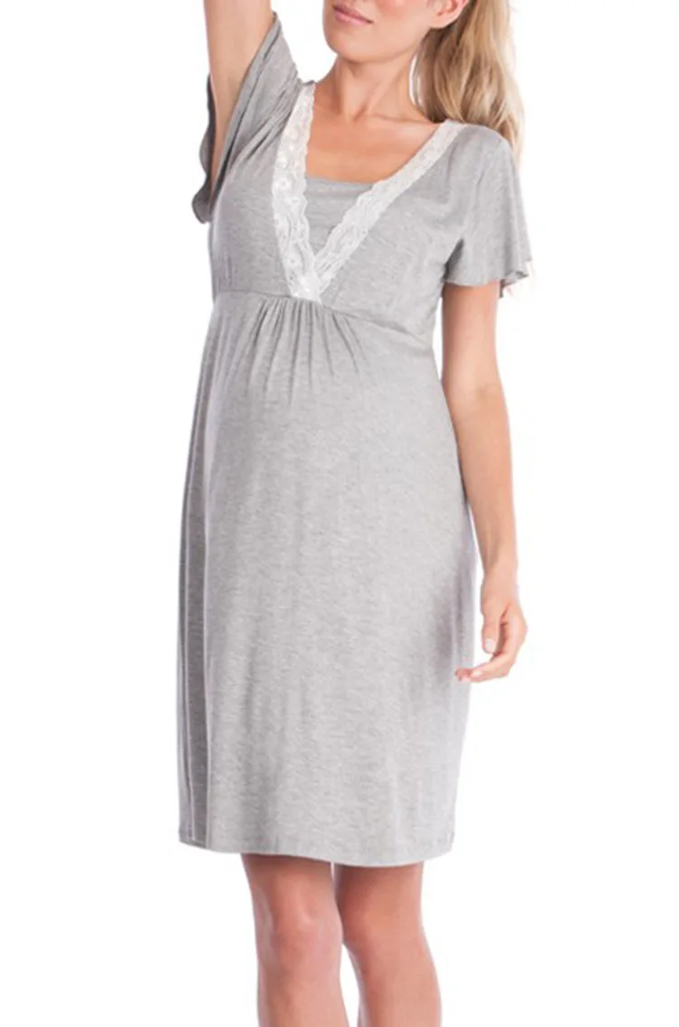 Bonjean gravidez & maternidade pijamas sleepwear enfermagem