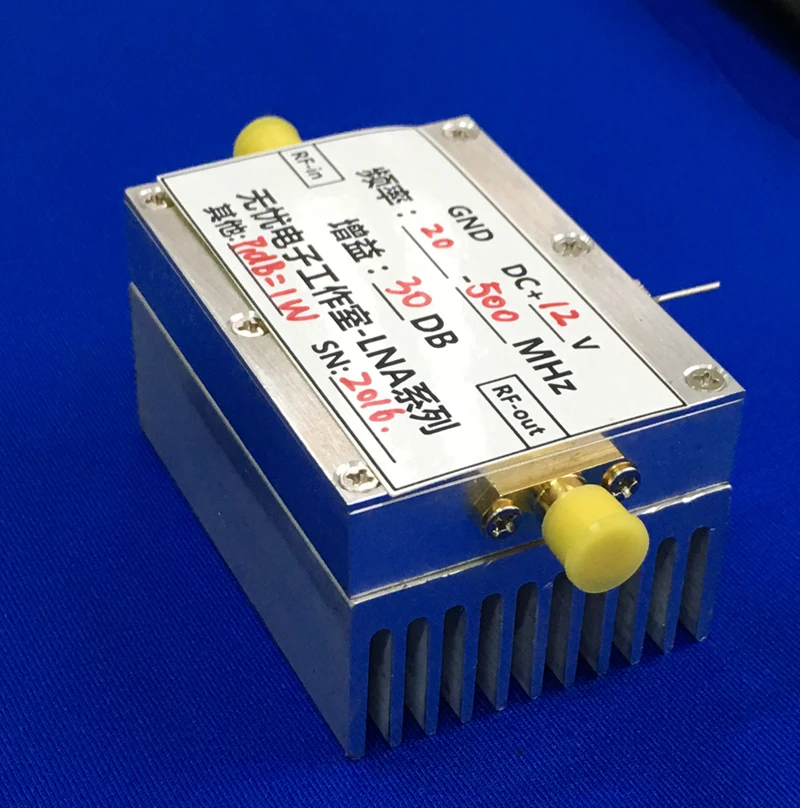 20MHz-500MHZ 1W Amplifier HF FM VHF UHF FM Transmitting Broadband RF Power Amplifier 20MHz-500MHZ 1W Amplifier HF FM VHF UHF FM Transmitting Broadband RF Power Amplifier