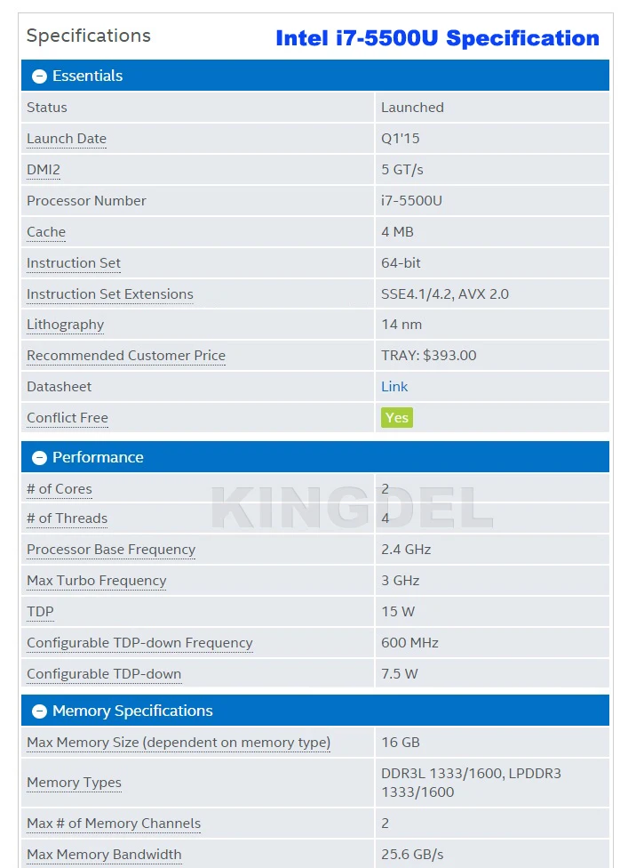 Процессор Intel 5-го поколения i7 HTPC, мини-ПК без вентилятора, 8 ГБ ОЗУ, 60 Гб SSD+ 500 Гб HDD, 4K 3840*2160, 2* Gigabit LAN+ 2* HDMI+ SPDIF, windows 10