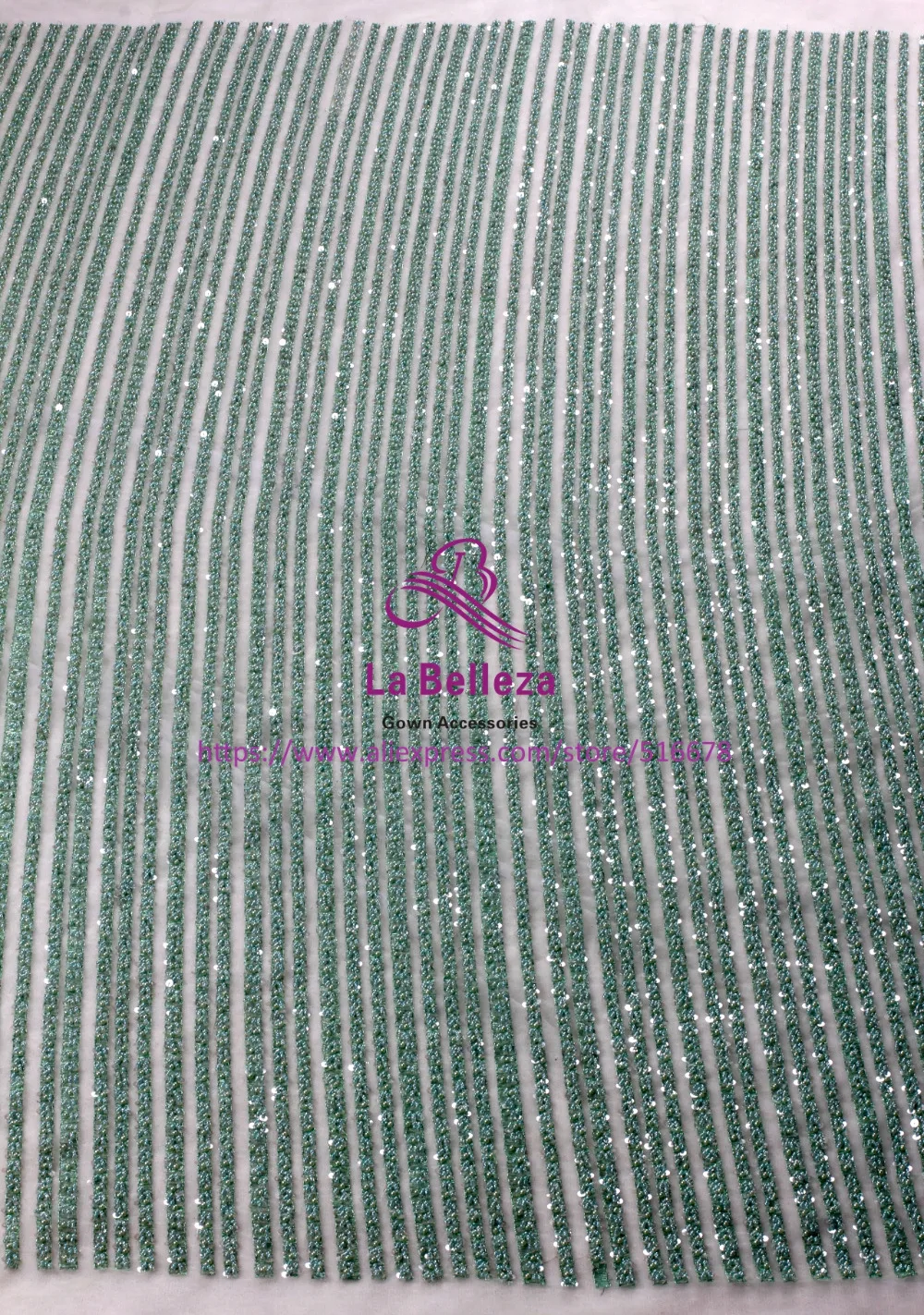 Популярные зеленый Элегантный прямой линией супер тяжелое вышитое бисером на Чистая Пряжа вышивка торжественное платье/high-end кружевное платье ткань 1 ярд